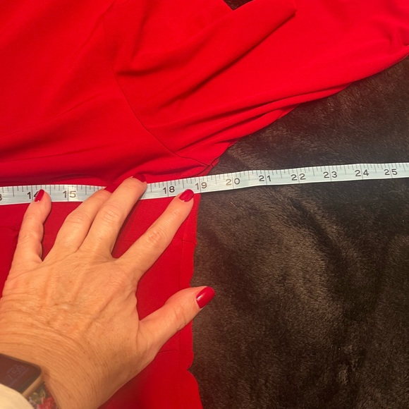 Red INC International Concepts dress. Size XL Matte jersey. Knot front. - Picture 4 of 9